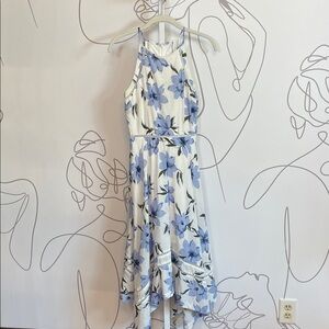 Lulu's- Blue and White Floral Midi Dress size XS